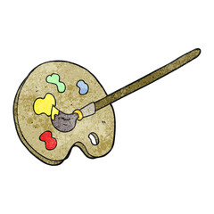 freehand textured cartoon artist palette