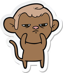 sticker of a cartoon monkey