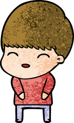 happy cartoon boy