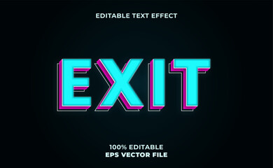 3d exit text effect
