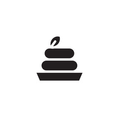 Spa Stone Yoga Solid Icon
