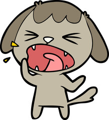 cute cartoon dog barking