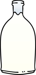 gradient shaded quirky cartoon milk bottle