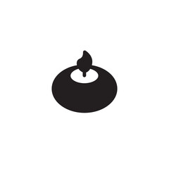 Candles Relaxing Spa Solid Icon