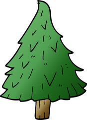 cartoon doodle christmas tree