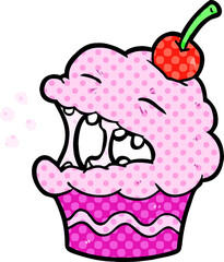 funny cartoon cupcake