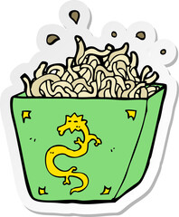 Obraz premium sticker of a cartoon noodle box