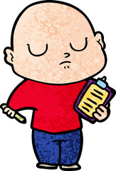 Obraz premium cartoon bald man