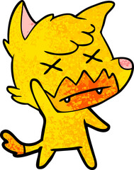 dead fox cartoon character