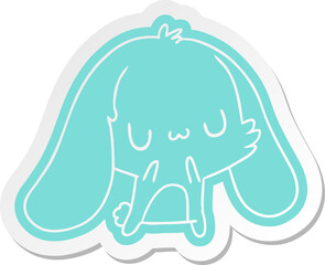 cartoon sticker kawaii cute furry bunny