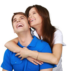 Happy Young Couple - Isolated