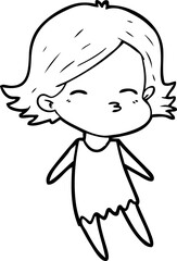 cartoon woman