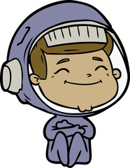 Obraz premium happy cartoon astronaut
