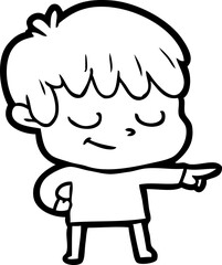 Fototapeta premium cartoon happy boy