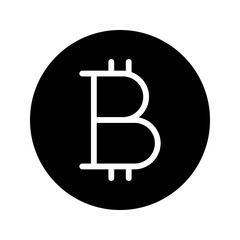 Bitcoin icon sign payment symbol color editable
