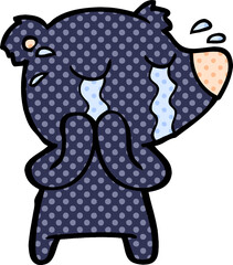 crying bear cartoon chraracter
