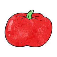 freehand textured cartoon tomato