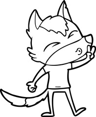 cartoon wolf whistling
