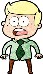 Obraz premium cartoon shocked man