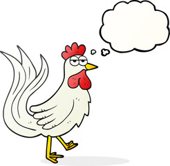 freehand drawn thought bubble cartoon cock