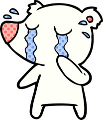 sad little polar bear cartoon