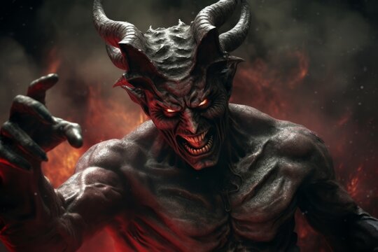 Image of supernatural devil creature. Beautiful illustration picture. Generative AI