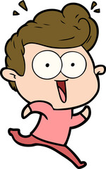 Obraz premium cartoon excited man