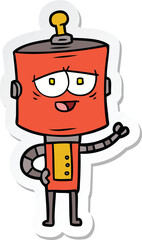 sticker of a cartoon robot