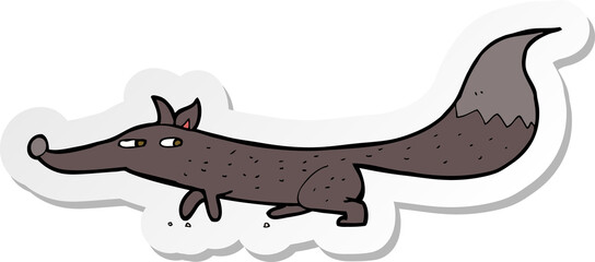 sticker of a cartoon little fox