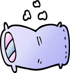 vector gradient illustration cartoon fluffy pillow