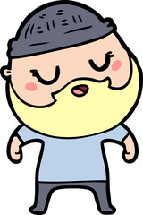 cute cartoon man with beard