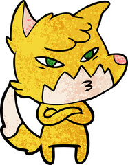 clever cartoon fox