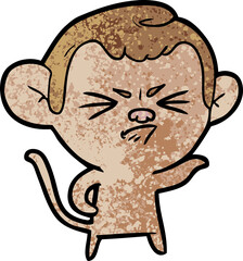 cartoon angry monkey