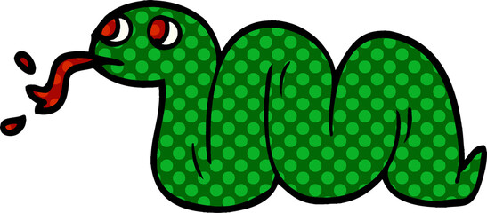 cartoon doodle snake