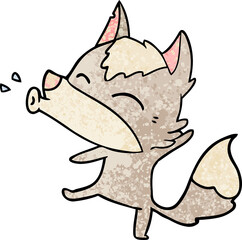 howling wolf cartoon