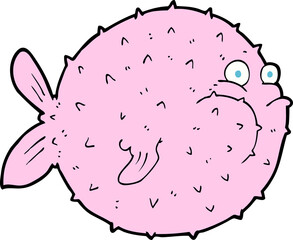 cartoon puffer fish