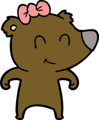 female bear cartoon
