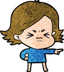 cartoon angry girl