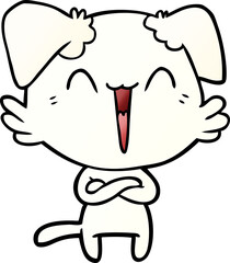 happy little dog cartoon