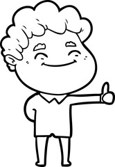 cartoon friendly man