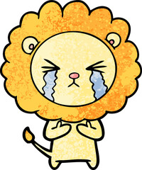 cartoon crying lion