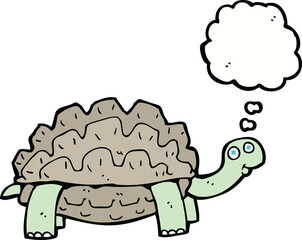cartoon tortoise with thought bubble