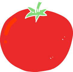 flat color illustration of tomato