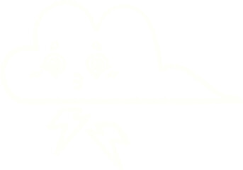 Lightning Cloud Chalk Drawing