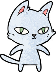 cartoon cat staring