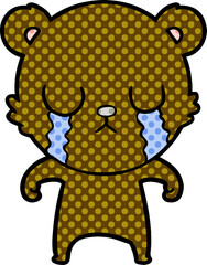 crying cartoon bear