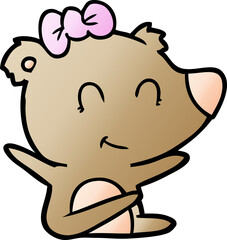 Fototapeta premium bear cartoon chraracter