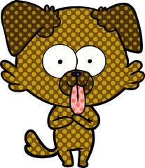 cartoon dog with tongue sticking out
