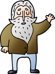 cartoon doodle bearded man