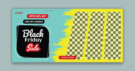 Black Friday sales poster for social media post